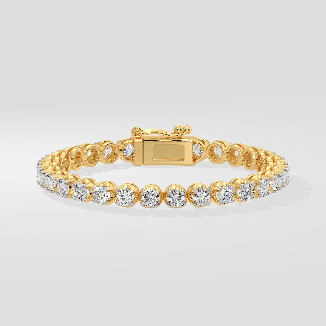 Bezel Set Diamond Tennis Bracelet with 0.25 CT Sparkling Detail - Image 1