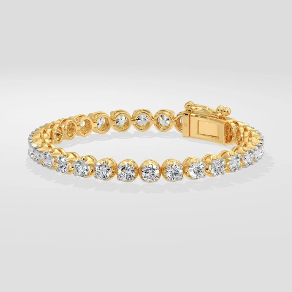 Bezel Set Diamond Tennis Bracelet with 0.25 CT Sparkling Detail - Image 2