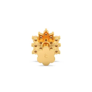 Dazzling Cluster Diamond Nose Pin in Starburst Design for Radiant Elegance - Image 4