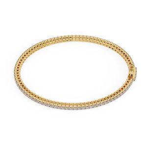 Refined Gold Tennis Bracelet with 2.00 CT of Brilliant Round Diamonds - Image 3