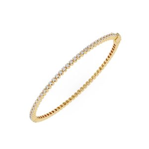 Elegant Tennis Bracelet with 1.20 CT Round Diamonds in Gold Setting - Image 4