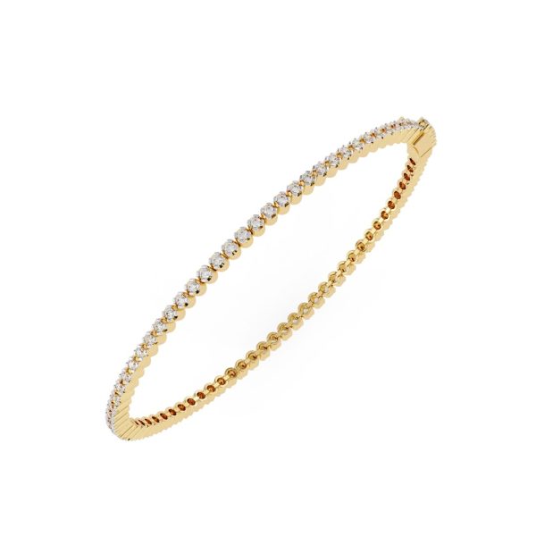 Elegant Tennis Bracelet with 1.20 CT Round Diamonds in Gold Setting - Image 4