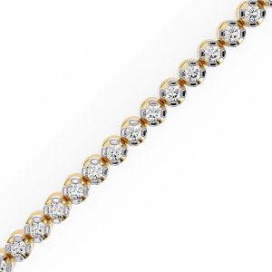 Elegant Tennis Bracelet with 1.20 CT Round Diamonds in Gold Setting - Image 3
