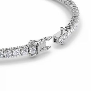 Timeless Diamond Tennis Bracelet in Gold with Prong Setting – Elegant Sparkle - Image 3