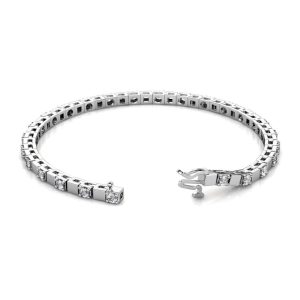 Elegant Square-Link Tennis Bracelet with 26 Round Diamonds – 1.04 CT - Image 2