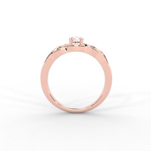 Intricate Gold Solitaire Ring with Celtic-Inspired Design - Image 11