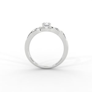 Intricate Gold Solitaire Ring with Celtic-Inspired Design - Image 8