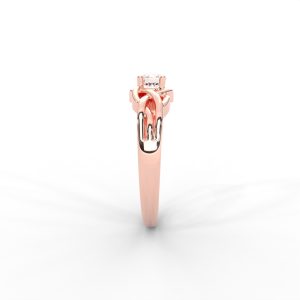Intricate Gold Solitaire Ring with Celtic-Inspired Design - Image 10