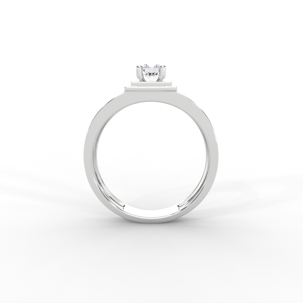 Men’s Diamond Ring with Openwork Band and Square Bezel - Image 12