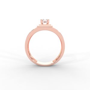 Men’s Diamond Ring with Openwork Band and Square Bezel - Image 8
