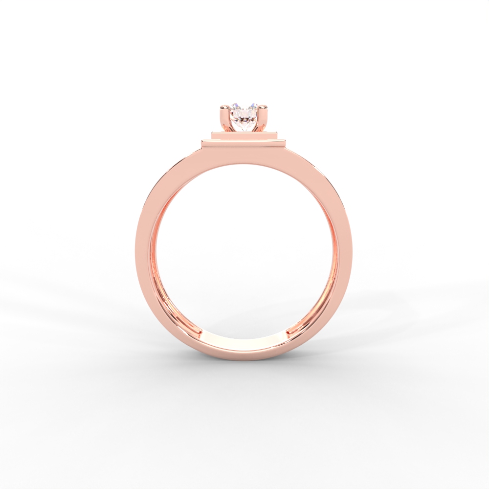 Men’s Diamond Ring with Openwork Band and Square Bezel - Image 8