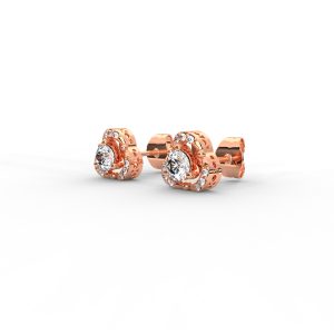 Elegant Tri-Frame Diamond Stud Earrings with Pavé Accents - Image 6