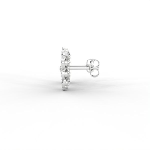 Floral Bloom Diamond Stud Earrings in Yellow, Rose & White Gold - Image 7