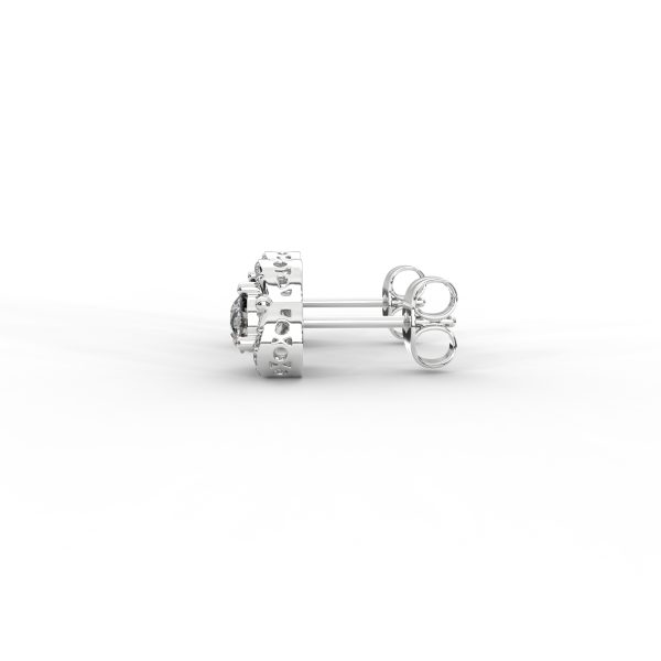 Elegant Tri-Frame Diamond Stud Earrings with Pavé Accents - Image 11