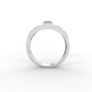 Men’s Solitaire Ring with Dual-Tone Modular Band Design - Image 10