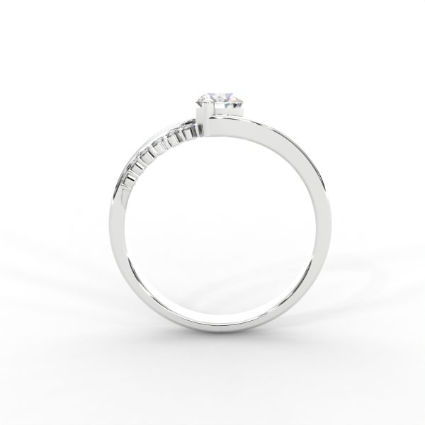 Criss-Cross Pavé Diamond Solitaire Ring in 14K & 18K Gold - Image 12