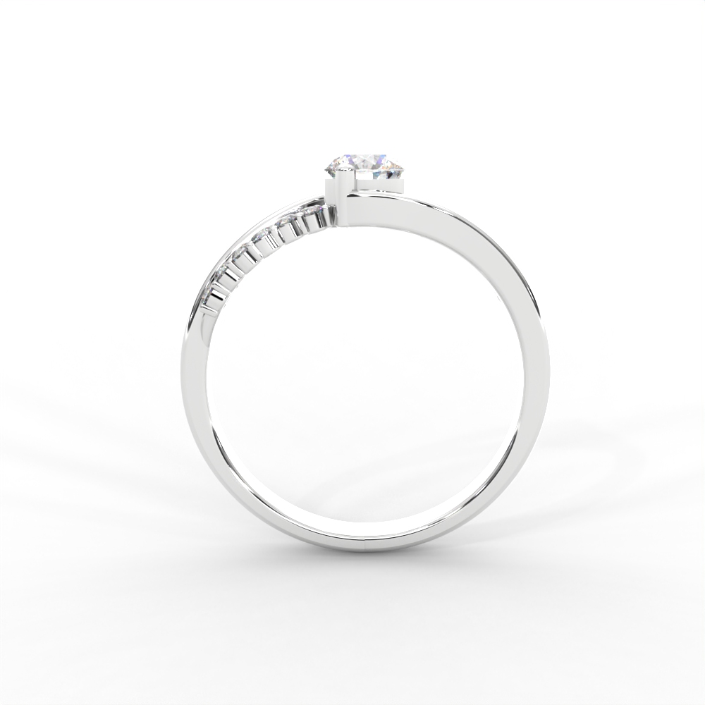 Criss-Cross Pavé Diamond Solitaire Ring in 14K & 18K Gold - Image 12