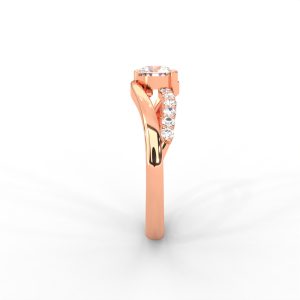 Criss-Cross Pavé Diamond Solitaire Ring in 14K & 18K Gold - Image 6