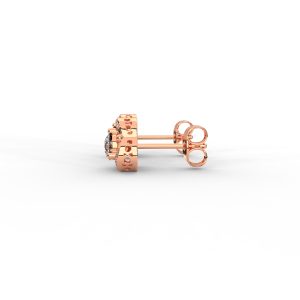 Elegant Tri-Frame Diamond Stud Earrings with Pavé Accents - Image 7