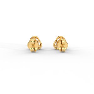 Elegant Tri-Frame Diamond Stud Earrings with Pavé Accents - Image 4