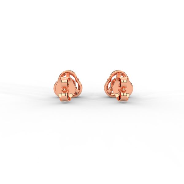 Elegant Tri-Frame Diamond Stud Earrings with Pavé Accents - Image 8