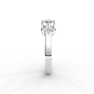 Woven Gold Solitaire Ring with Intricate Diamond Setting - Image 10