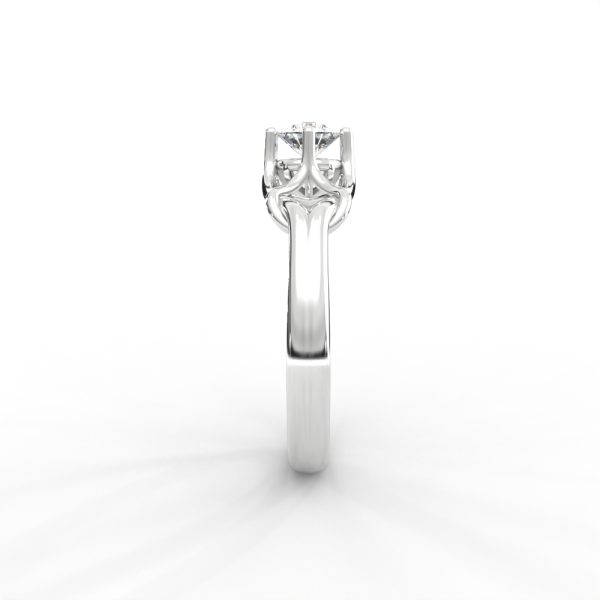 Woven Gold Solitaire Ring with Intricate Diamond Setting - Image 10