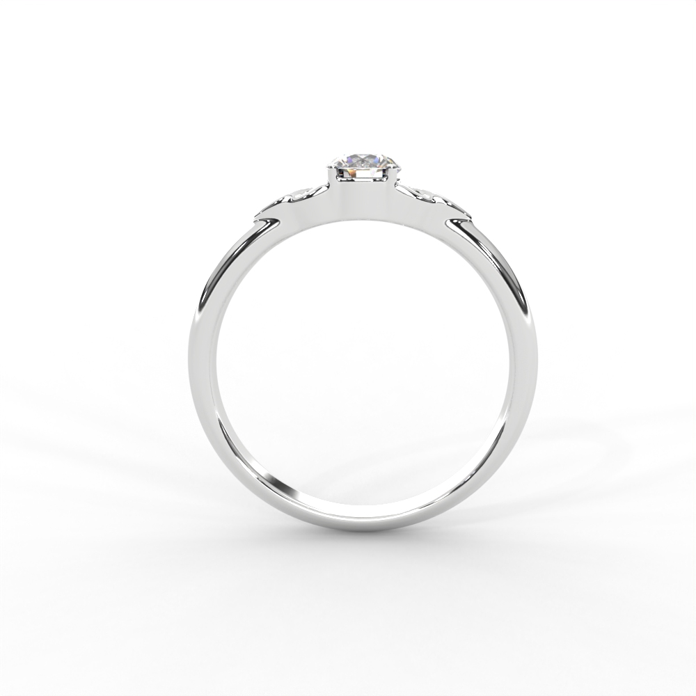 Delicate Scrollwork Gold Solitaire Diamond Ring - Image 11