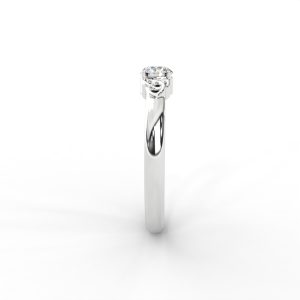 Delicate Scrollwork Gold Solitaire Diamond Ring - Image 10