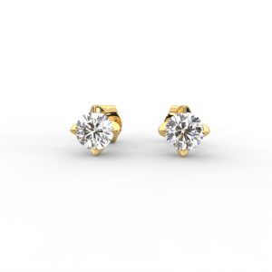 Classic Solitaire Diamond Stud Earrings in Sleek Prong Setting