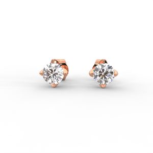 Classic Solitaire Diamond Stud Earrings in Sleek Prong Setting - Image 6