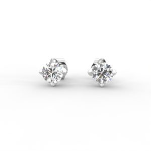 Classic Solitaire Diamond Stud Earrings in Sleek Prong Setting - Image 10