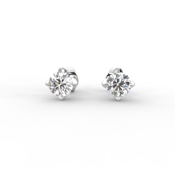 Classic Solitaire Diamond Stud Earrings in Sleek Prong Setting - Image 10
