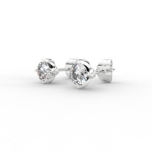 Classic Solitaire Diamond Stud Earrings in Sleek Prong Setting - Image 11