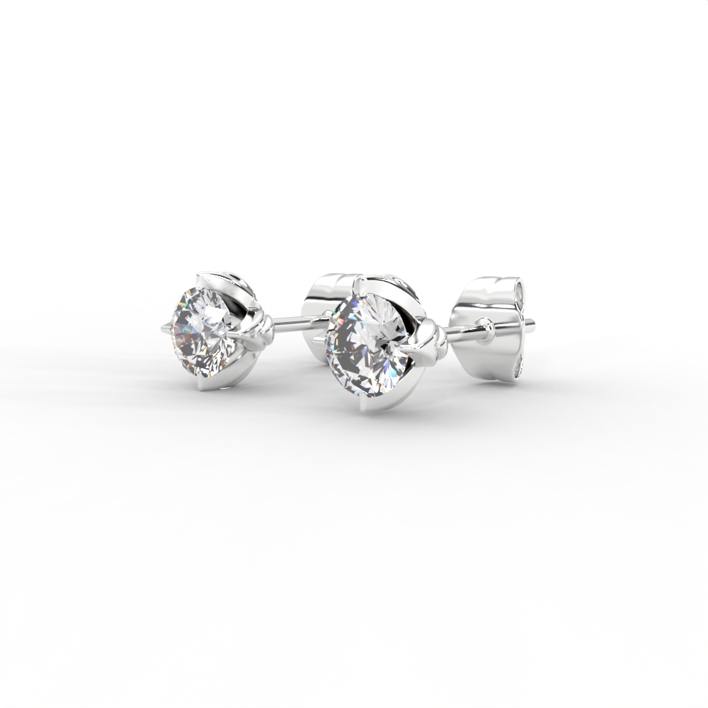 Classic Solitaire Diamond Stud Earrings in Sleek Prong Setting - Image 11