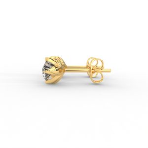 Classic Solitaire Diamond Stud Earrings in Sleek Prong Setting - Image 3