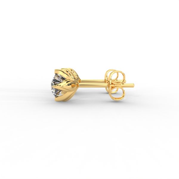 Classic Solitaire Diamond Stud Earrings in Sleek Prong Setting - Image 3