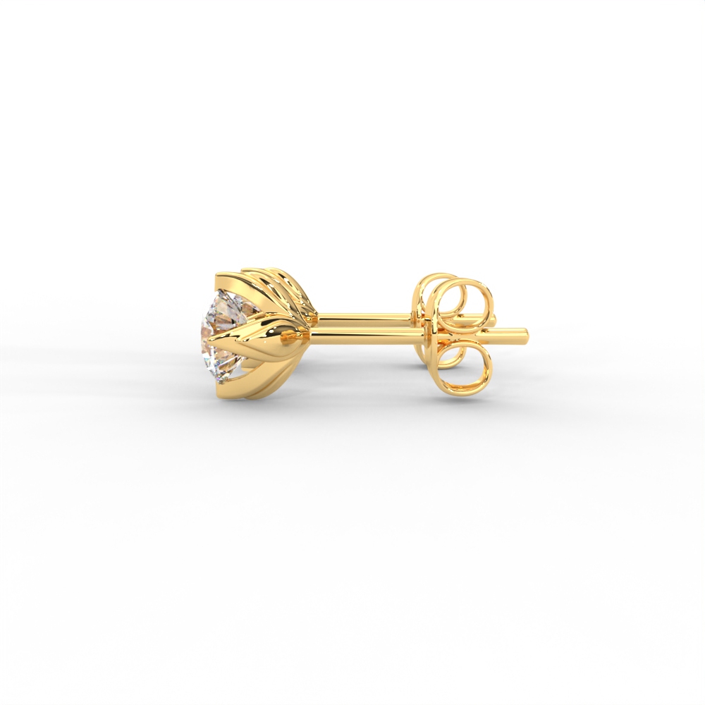 Classic Solitaire Diamond Stud Earrings in Sleek Prong Setting - Image 4