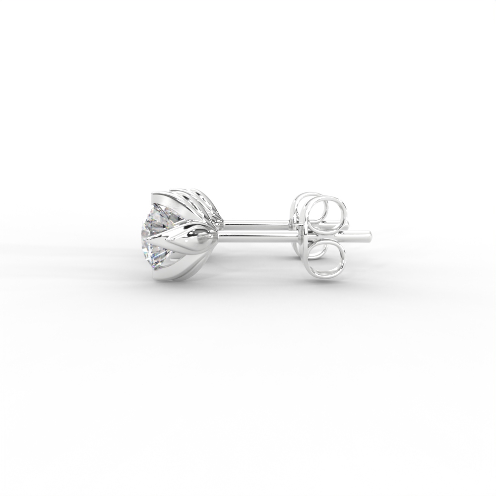 Classic Solitaire Diamond Stud Earrings in Sleek Prong Setting - Image 12