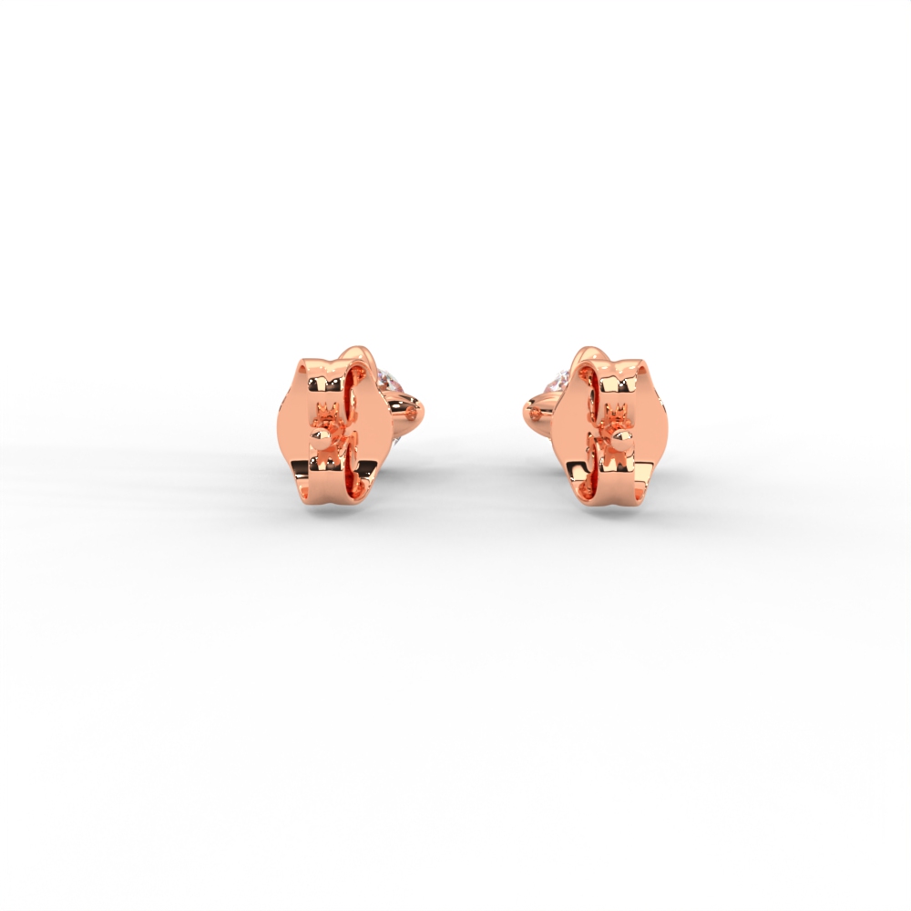 Classic Solitaire Diamond Stud Earrings in Sleek Prong Setting - Image 9