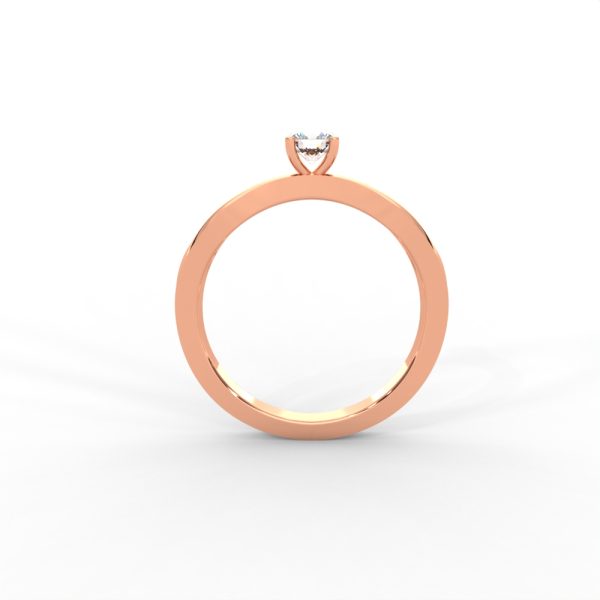 Wave Twist Solitaire Diamond Ring in 14K & 18K Gold - Image 8
