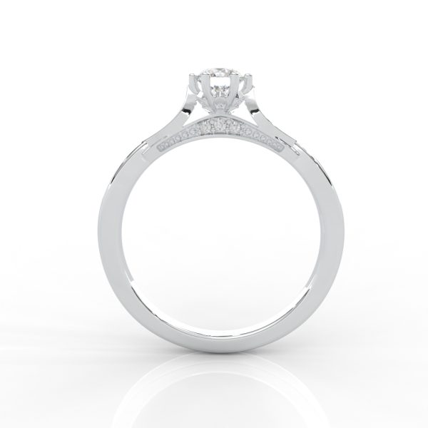 Floral-Inspired Solitaire Diamond Ring in 14K & 18K Gold – Yellow, Rose & White Gold - Image 11