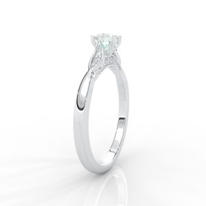 Floral-Inspired Solitaire Diamond Ring in 14K & 18K Gold – Yellow, Rose & White Gold - Image 9