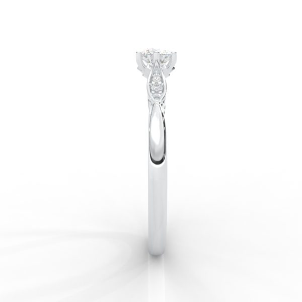 Floral-Inspired Solitaire Diamond Ring in 14K & 18K Gold – Yellow, Rose & White Gold - Image 10