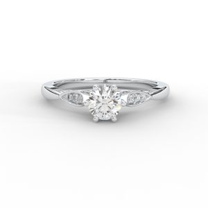 Floral-Inspired Solitaire Diamond Ring in 14K & 18K Gold – Yellow, Rose & White Gold - Image 8