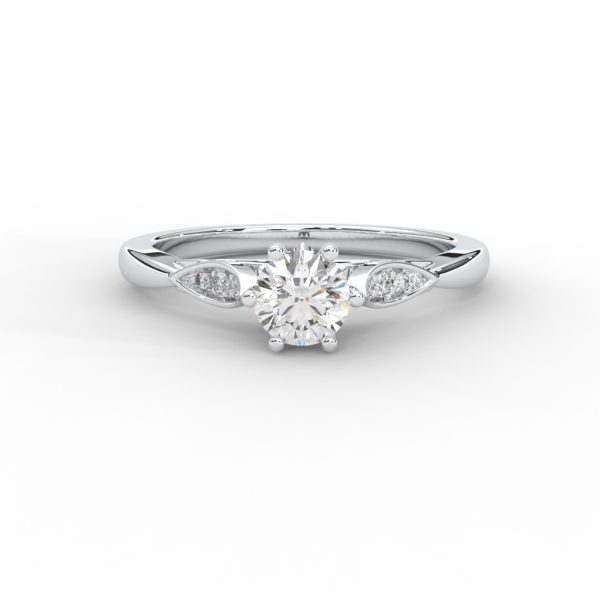 Floral-Inspired Solitaire Diamond Ring in 14K & 18K Gold – Yellow, Rose & White Gold - Image 8