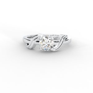 Elegant Solitaire Ring with Twisted Shank Detailing for Women - Image 9