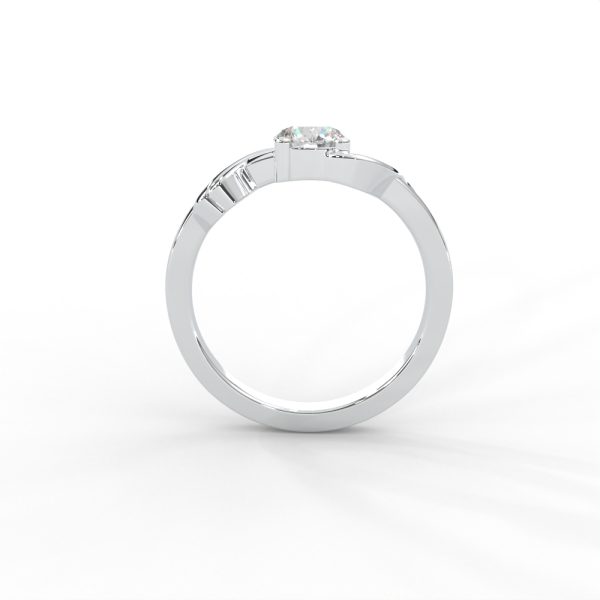 Elegant Solitaire Ring with Twisted Shank Detailing for Women - Image 12