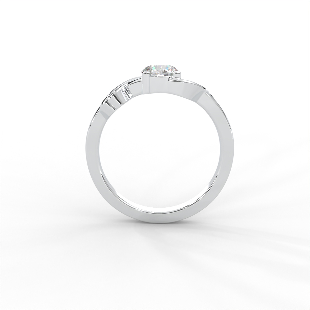 Elegant Solitaire Ring with Twisted Shank Detailing for Women - Image 12