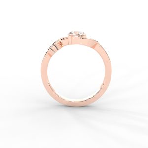 Elegant Solitaire Ring with Twisted Shank Detailing for Women - Image 8
